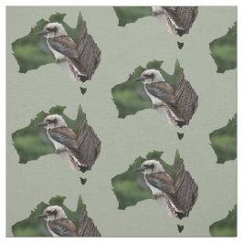 Tecido País da Austrália traça Kookaburra em árvore