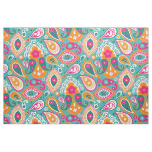 Tecido Paisley 70s 60s Boho Retro