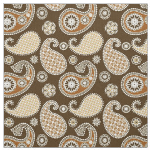 Tecido Paisley, Chocolate Brown e Tan