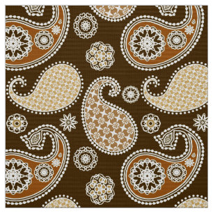 Tecido Paisley, Chocolate Brown e Tan