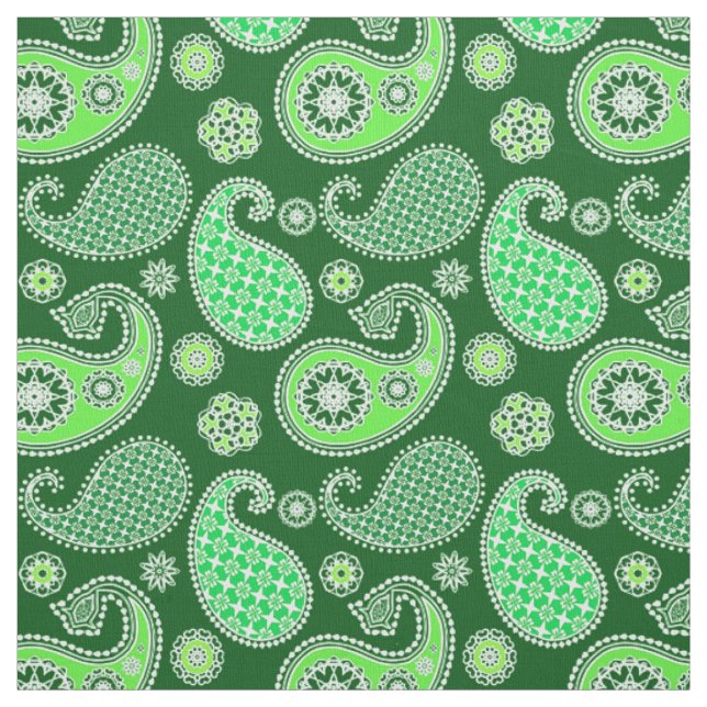 Tecido Paisley, Emerald e Jade Green (Modelo)