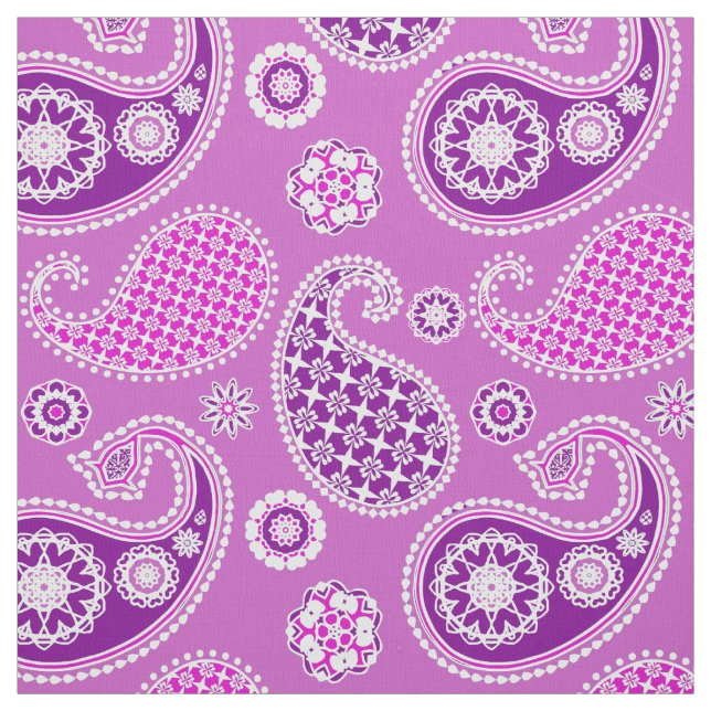 Tecido Paisley, Lilac e Ametist Purple (Modelo)