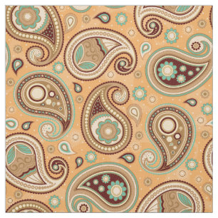 Tecido Paisley, padrão Brown e chalé