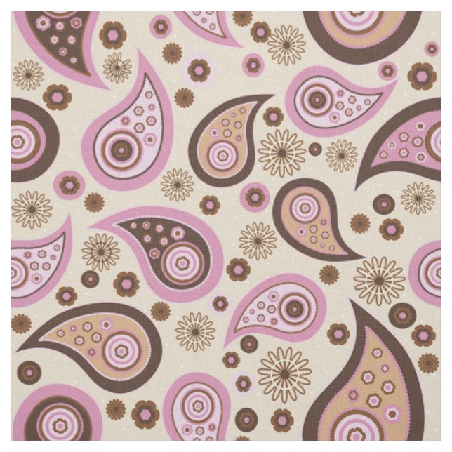 Tecido Paisley, padrão cor-de-rosa, elegante (Modelo)