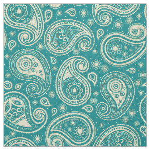 Tecido Paisley, padrão elegante, cor bege