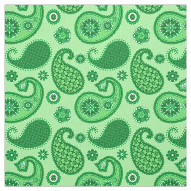 Tecido Paisley Pattern, Jade e Emerald Green (Modelo)