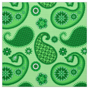 Tecido Paisley Pattern, Jade e Emerald Green
