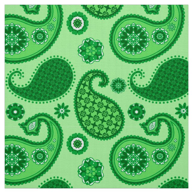 Tecido Paisley Pattern, Jade e Emerald Green (Modelo)
