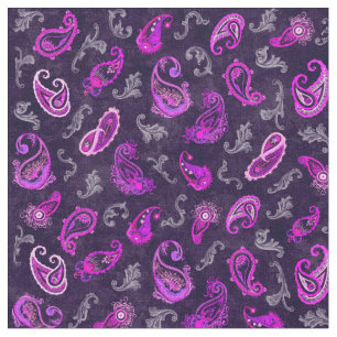 Tecido Paisley Roxo Vintage