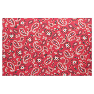 Tecido Paisley Vermelho Ocidental
