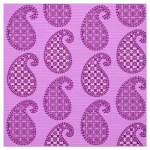 Tecido Paisley, violeta e orquídea