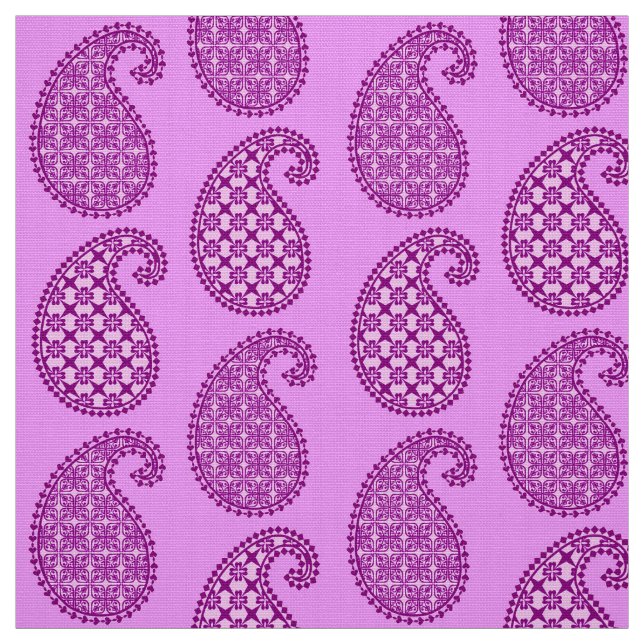 Tecido Paisley, violeta e orquídea (Modelo)
