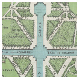Tecido Palácio do vintage do mapa de Versalhes