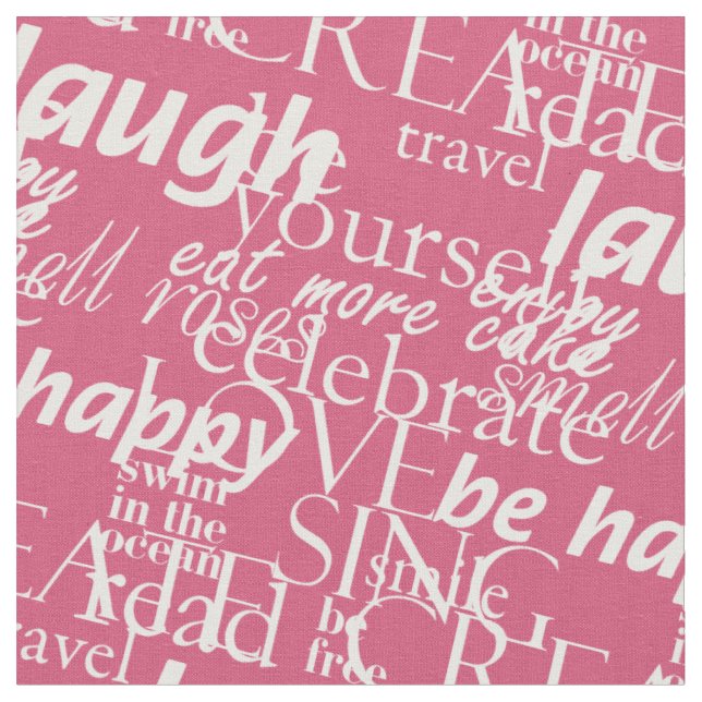 Tecido Palavras da inspiração (Detalhe)