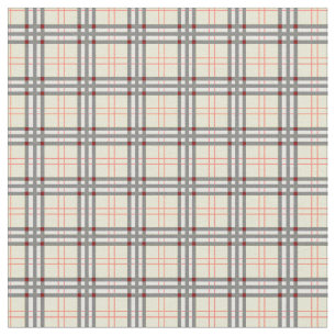 Tecido Pale Amarelo e Red Tartan - Padrão de Xadrez