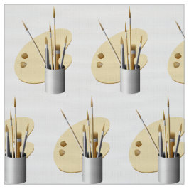 Tecido Paleta de artistas e escovas