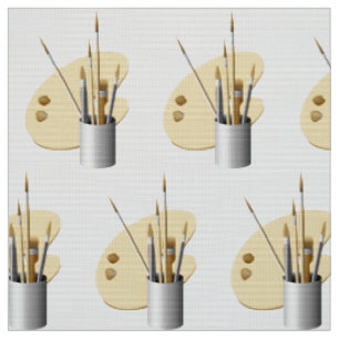 Tecido Paleta de artistas e escovas
