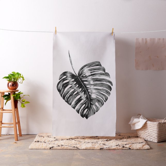 Tecido Palma tropical da folha de Monstera moderna (In Situ)