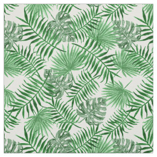 Tecido Palma Verde tropical deixa padrão de verão