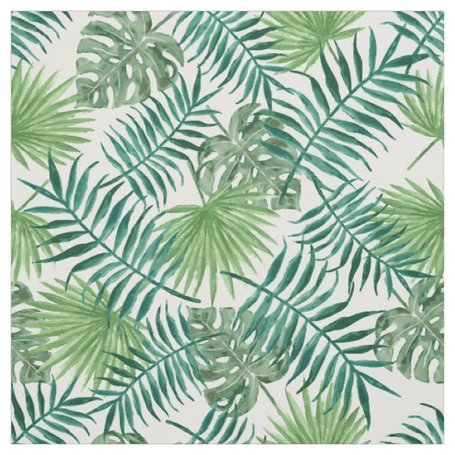 Tecido palmeira Modelo tropical deixa selva monstera verd (Modelo)