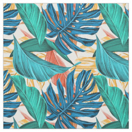 Tecido Palmeira tropical deixa o padrão verde