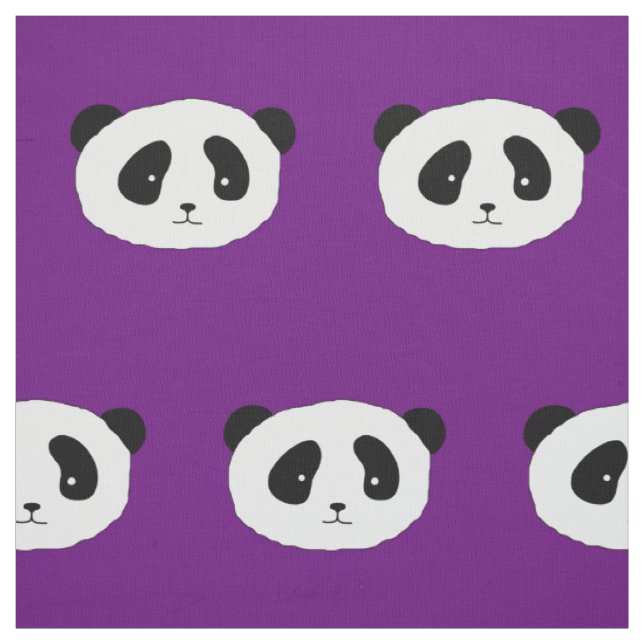 Tecido Panda padrão roxo (Modelo)