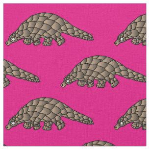 Tecido Pangolins Bonitos Meninos Caricatura Rosa Meninas