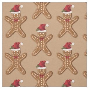 Tecido Pão de Gengala Festivo Pão de Natal Padrão de Bisc