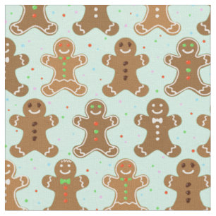 Tecido Pão de Gengibre Homens Padrão de Natal