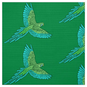 Tecido Papagaio a Voo, Jade Green e Turquoise