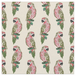 Tecido Papagaios do estilo de Zentangle