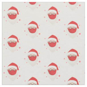 Tecido Papai Noel com máscara médica
