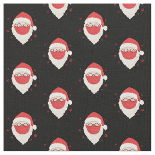 Tecido Papai Noel com máscara médica
