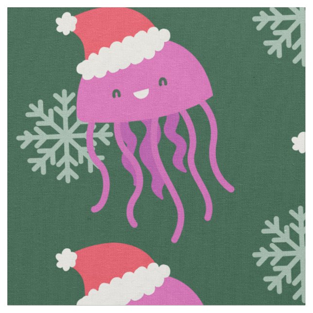Tecido papai noel de água-viva feia de natal (Detalhe)