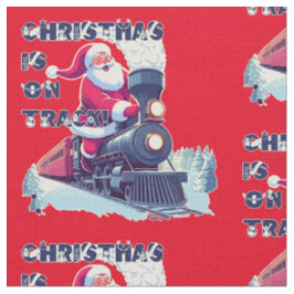 Tecido Papai Noel de Trem
