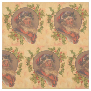 Tecido Papai Noel Leyendecker Antigo Vitoriano
