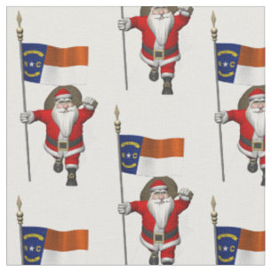 Tecido Papai Noel Vem À Carolina Do Norte