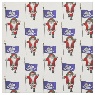 Tecido Papai Noel Vem À Louisiana