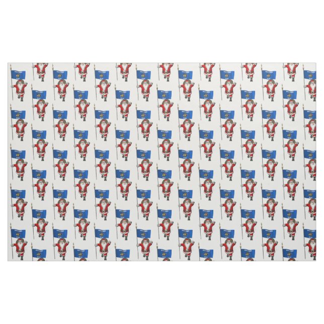 Tecido Papai Noel Vem A Wisconsin (Fat Quarter)