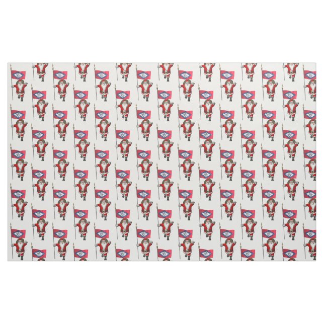 Tecido Papai Noel Vem Ao Arkansas (Fat Quarter)