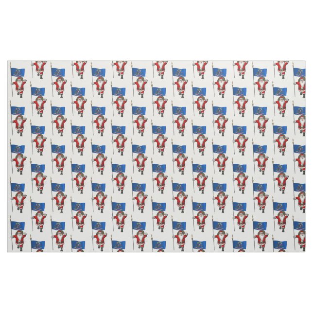 Tecido Papai Noel Vem Para Dakota do Norte (Fat Quarter)