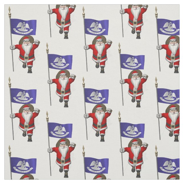 Tecido Papai Noel Vem Para Louisiana (Modelo)