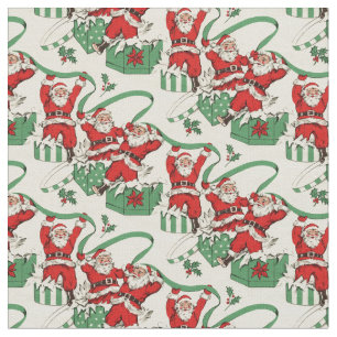 Tecido Papai Noel Vintage