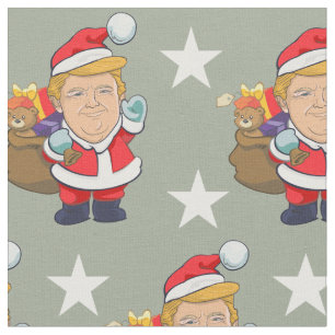 Tecido Papais noeis alegres do Presidente Donald Trump  N