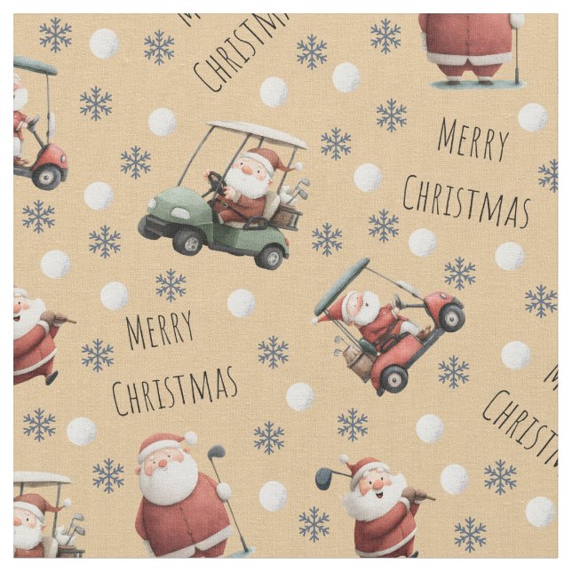 Tecido Papais noeis de golfe na areia (Detalhe)