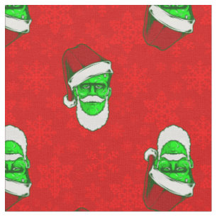 Tecido papais noeis de natal feios, frankenstein monster