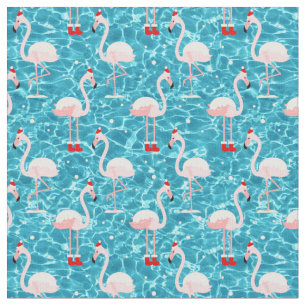 Tecido papais noeis de natal flamingo