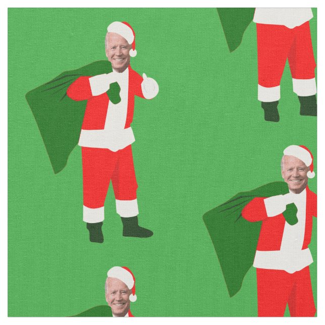 Tecido papais noeis de natal joe biden (Detalhe)