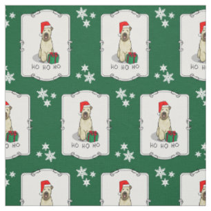 Tecido Papais noeis De Natal Rochados Terrier (batidos em
