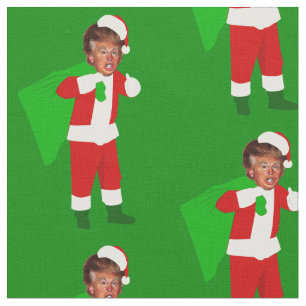 Tecido papais noeis do Donald trump no natal engraçado